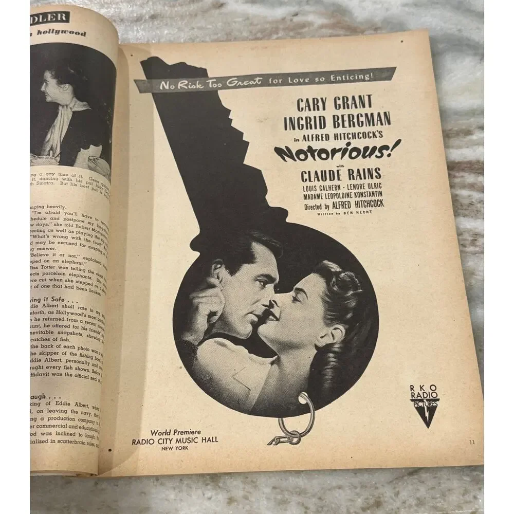 Vtg Screen Romances Magazine Sept. 1946 Alan Ladd Ads Fashion +